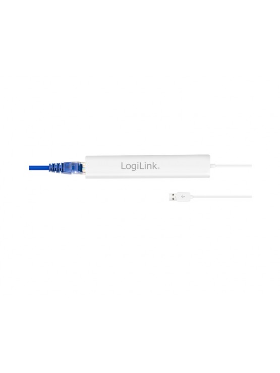 ადაპტერი: LogiLink UA0174A USB 2.0 to Fast Ethernet Adapter with 3-Port USB Hub