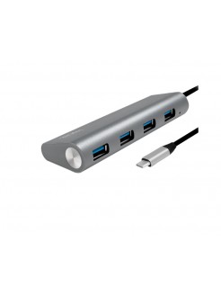 ადაპტერი: Logilink UA0309 USB 3.2 Gen 1x1 USB-C™ 4-Port Hub aluminum grey
