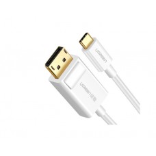 კაბელი: UGREEN MM139 USB Type-C to DisplayPort Cable 1.5m White
