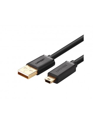 USB კაბელი: UGREEN US132 USB 2.0 to USB Mini-B Cable 3m Black