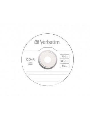 კომპაქტური დისკი: Verbatim CD-R 52x 700Mb Wrap Extra Protection