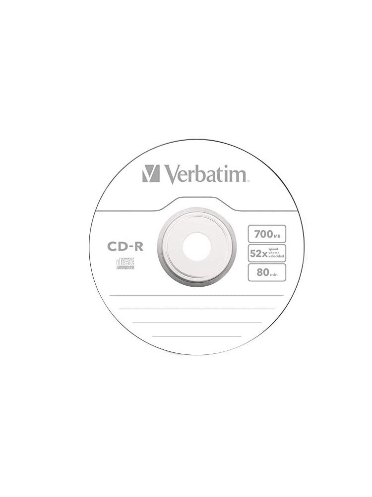 კომპაქტური დისკი: Verbatim CD-R 52x 700Mb Wrap Extra Protection
