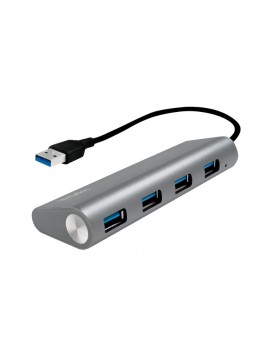 ადაპტერი: Logilink UA0307 USB 3.0 4-port Hub, aluminum, grey