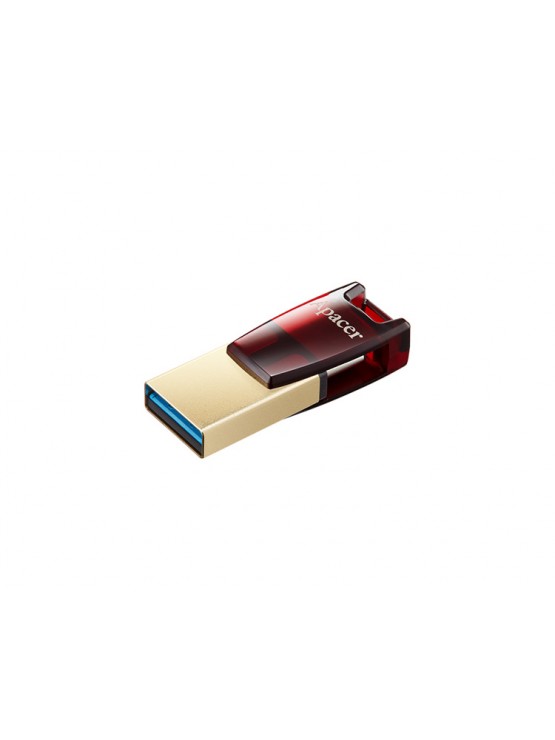 ფლეშ მეხსიერება: Apacer AH180 64GB USB 3.2 Type-C Dual Flash Drive Red - AP64GAH180R-1