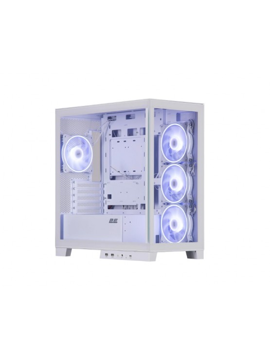 ქეისი: 2E FANTOM GK701W 4x120mm ARGB PWM Fans White - 2E-GK701W