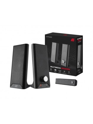 დინამიკი 2.0: 2E PCS203 6W USB Speaker Metal Black - 2E-PCS203BK