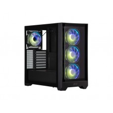ქეისი: 2E Dominator Pro G2302W 4x120mm ARGB Fans Mid Tower Black - 2E-G2302B