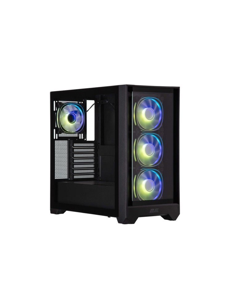 ქეისი: 2E Dominator Pro G2302W 4x120mm ARGB Fans Mid Tower Black - 2E-G2302B