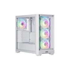 ქეისი: 2E Dominator Pro G2302W 4x120mm ARGB Fans Mid Tower White- 2E-G2302W