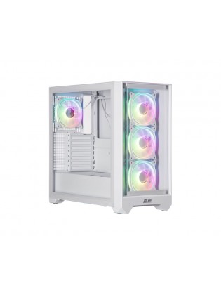 ქეისი: 2E Dominator Pro G2302W 4x120mm ARGB Fans Mid Tower White- 2E-G2302W