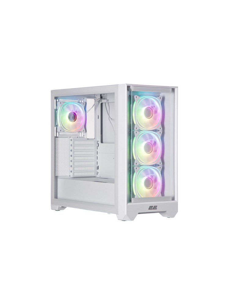 ქეისი: 2E Dominator Pro G2302W 4x120mm ARGB Fans Mid Tower White- 2E-G2302W