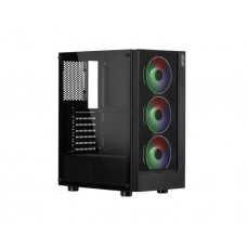 ქეისი: 2E VIRTUS G3301 3x120mm ARGB Fans Mid Tower Black - 2E-G3301