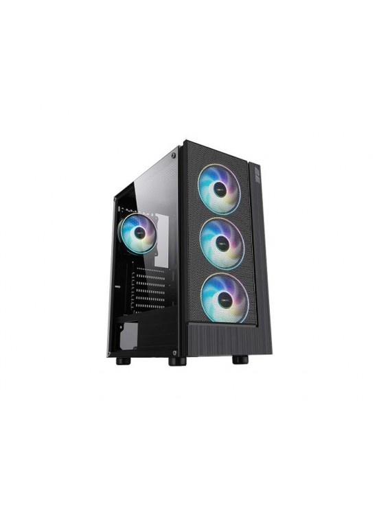 ქეისი: 2E VIRTUS G3301 3x120mm ARGB Fans Mid Tower Black - 2E-G3301