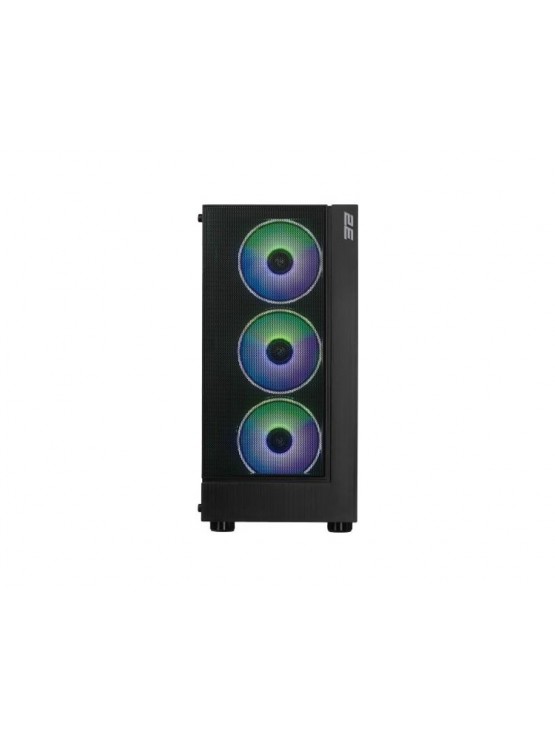 ქეისი: 2E VIRTUS G3301 3x120mm ARGB Fans Mid Tower Black - 2E-G3301