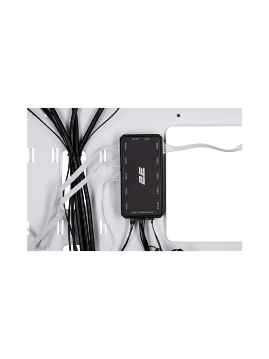 ქეისი: 2E Vertex GI01W 1x120mm ARGB/3x140mm ARGB Fans Large Mid Tower White - 2E-GI01W