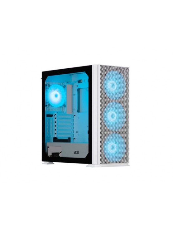 ქეისი: 2E Vertex GI01W 1x120mm ARGB/3x140mm ARGB Fans Large Mid Tower White - 2E-GI01W
