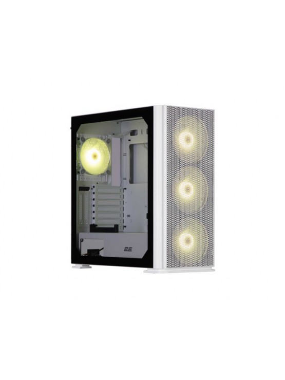 ქეისი: 2E Vertex GI01W 1x120mm ARGB/3x140mm ARGB Fans Large Mid Tower White - 2E-GI01W