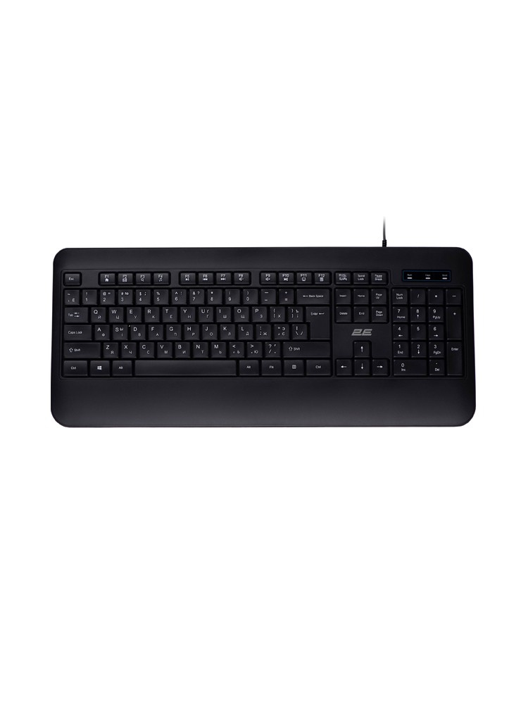 კლავიატურა: 2E KS109 Wired Membrane Keyboard Black - 2E-KS109UB