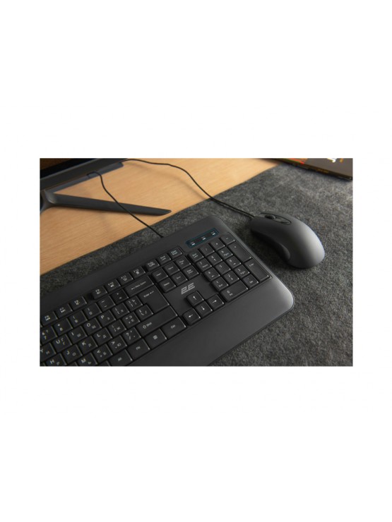 კლავიატურა: 2E KS109 Wired Membrane Keyboard Black - 2E-KS109UB