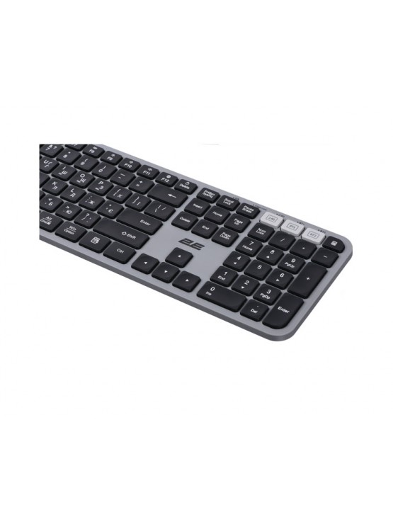 კლავიატურა-მაუსი: 2E MK440 Wireless Bluetooth Keyboard & Mouse EN/UK Grey/Black - 2E-MK440WBGR_UA