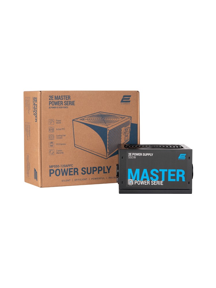 კვების ბლოკი: 2E MASTER POWER 550W 80 Plus White ATX - 2E-MP550-120APFC