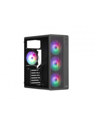ქეისი: 2E Credo Plus V510B 4x120mm RGB Fans Mid Tower Black - 2E-V510B