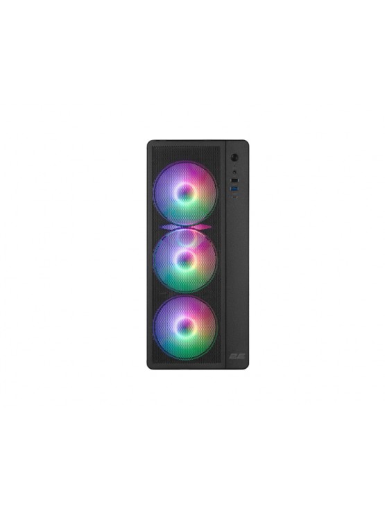 ქეისი: 2E Credo Plus V510B 4x120mm RGB Fans Mid Tower Black - 2E-V510B