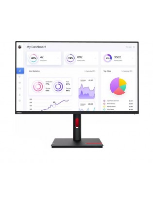 მონიტორი: Lenovo ThinkVision T32p-30 31.5" 4K UHD IPS 4ms HDMI DP USB-C Black - 63D2GAT1EU