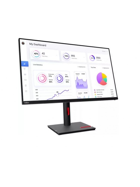 მონიტორი: Lenovo ThinkVision T32p-30 31.5" 4K UHD IPS 4ms HDMI DP USB-C Black - 63D2GAT1EU