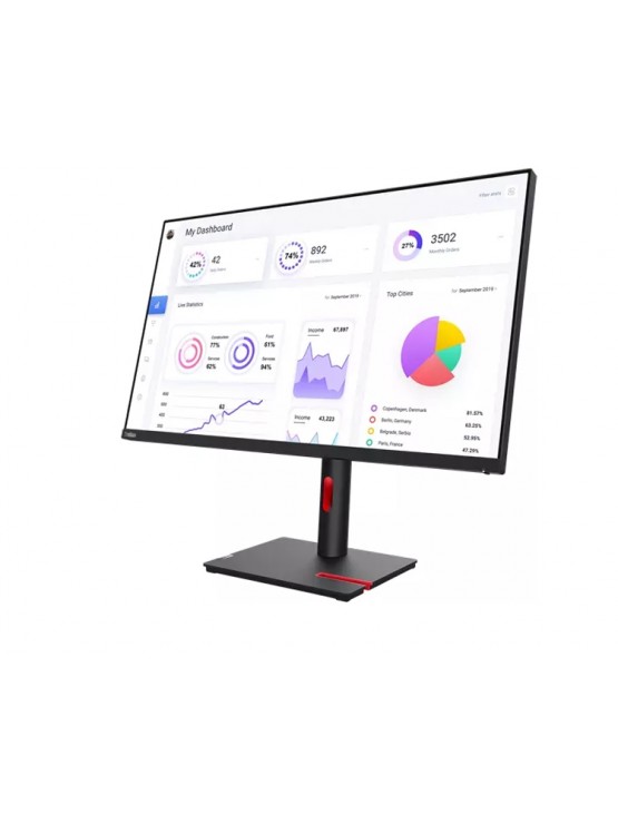 მონიტორი: Lenovo ThinkVision T32p-30 31.5" 4K UHD IPS 4ms HDMI DP USB-C Black - 63D2GAT1EU