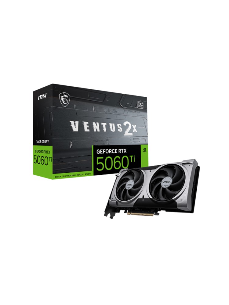 ვიდეო დაფა: MSI GeForce RTX5060 Ti 16GB VENTUS 2X OC PLUS 128-Bit GDDR7 - 912-V535-005