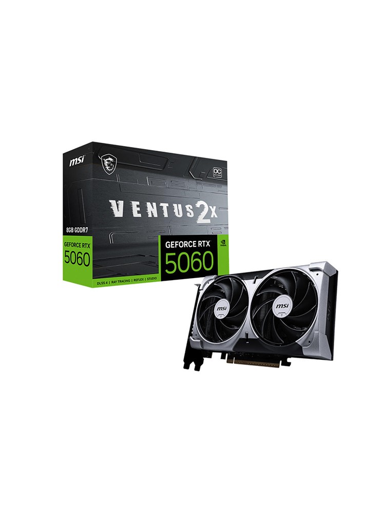 ვიდეო დაფა: MSI GeForce RTX5060 8GB VENTUS 2X 128-Bit GDDR7