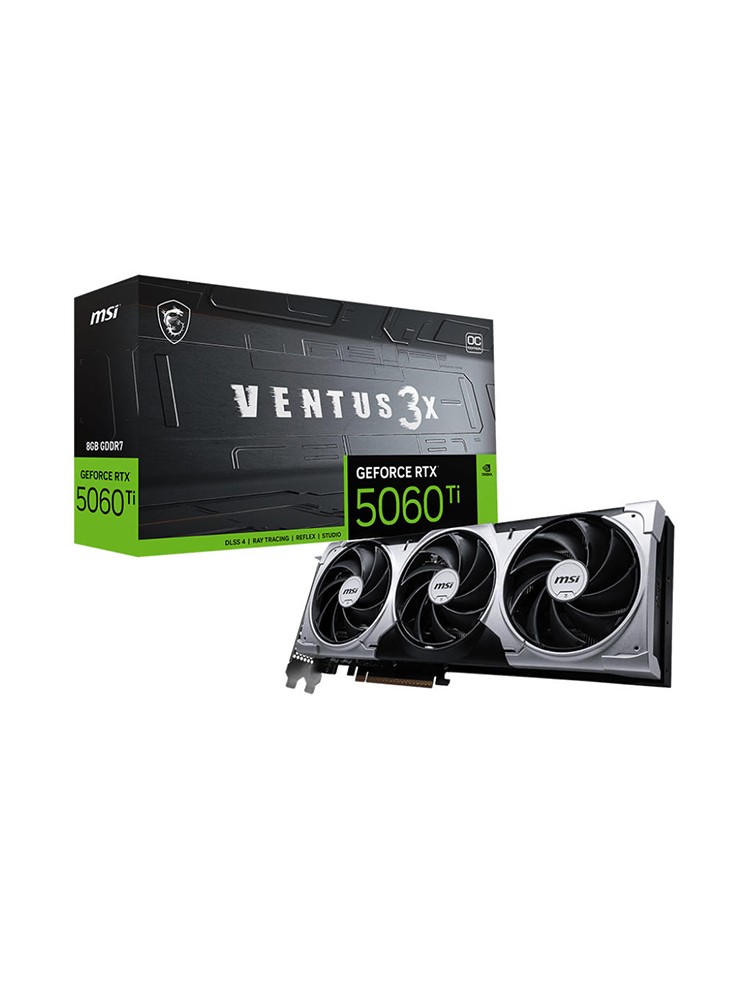 ვიდეო დაფა: MSI GeForce RTX5060 Ti 8GB VENTUS 3X OC 128-Bit GDDR7