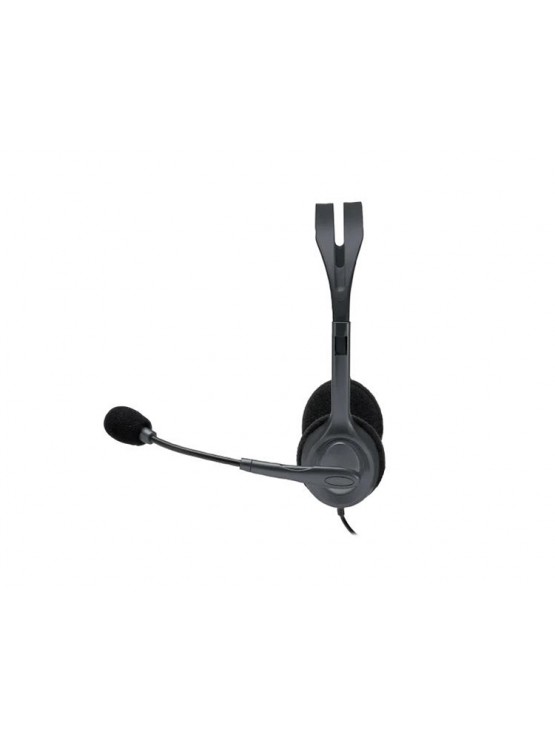 ყურსასმენი: Logitech H111 Corded Stereo Headset With Mic Black - 981-000593