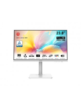 მონიტორი: MSI Modern MD2412PW 23.8" FHD IPS 100Hz 1ms HDMI USB-C Built-In Speakers White - 9S6-3PA59H-096