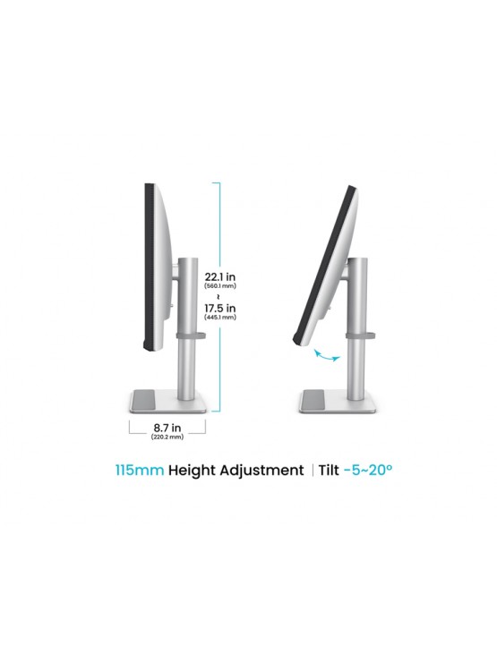 მონიტორი: BenQ MA270U for MacBook 27" 4K UHD 5ms 2xHDMI USB/USB-C Built-in Speaker - 9H.LMWLB.QBE