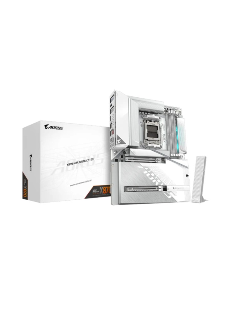 დედა დაფა: Gigabyte X870 AORUS STEALTH ICE 1.0 4DDR5 AM5 - 9MX87STLE-00-G10