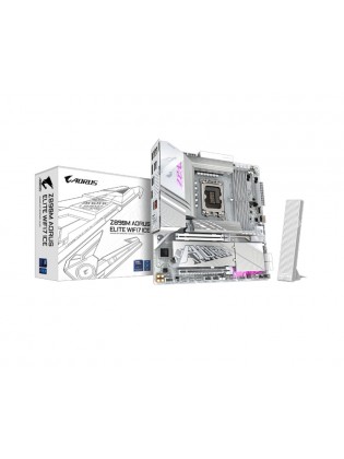 დედა დაფა: Gigabyte Z890M AORUS ELITE WIFI7 ICE 1.0 4DDR5 LGA1851 - 9MZ89ML7E-00-G10