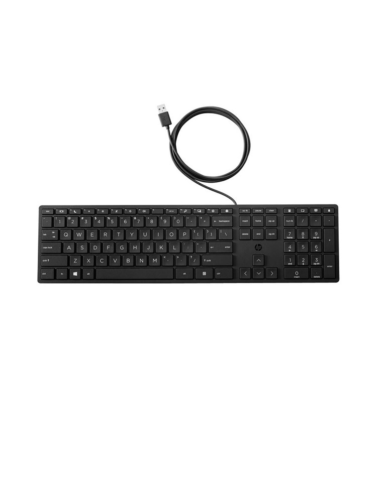 კლავიატურა: HP 320K Wired Desktop Keyboard Black - 9SR37A6