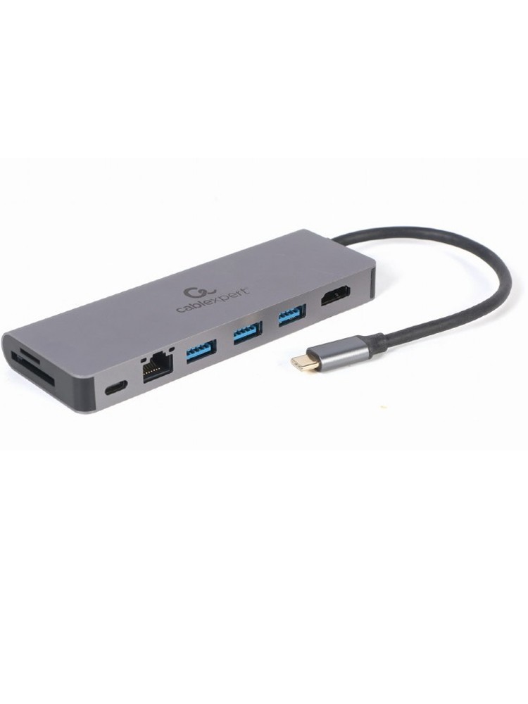 ადაპტერი: Gembird A-CM-COMBO5-05 USB Type-C 5-in-1 multi-port adapter