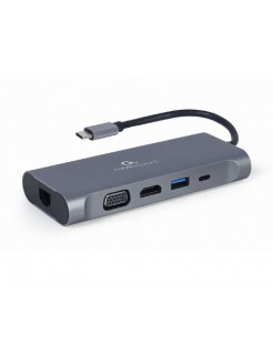 ადაპტერი: Gembird A-CM-COMBO7-01 USB Type-C 7-in-1 multi-port adapter