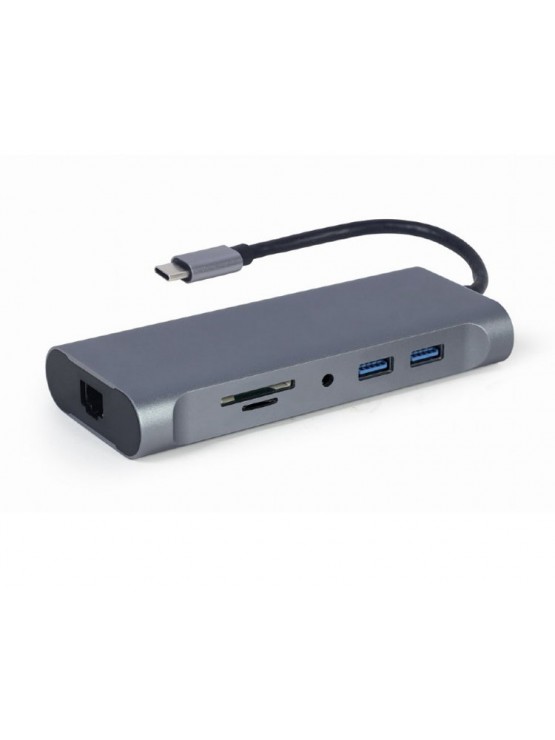 ადაპტერი: Gembird A-CM-COMBO7-01 USB Type-C 7-in-1 multi-port adapter