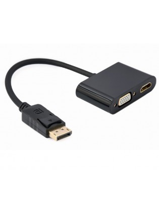 ადაპტერი: Gembird A-DPM-HDMIFVGAF-01 DisplayPort to HDMI + VGA Adapter 10cm Black