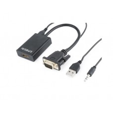 ადაპტერი: Gembird A-VGA-HDMI-01 VGA to HDMI Adapter 0.15m Black