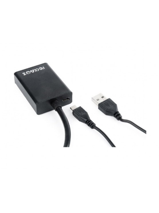 ადაპტერი: Gembird A-VGA-HDMI-01 VGA to HDMI Adapter 0.15m Black