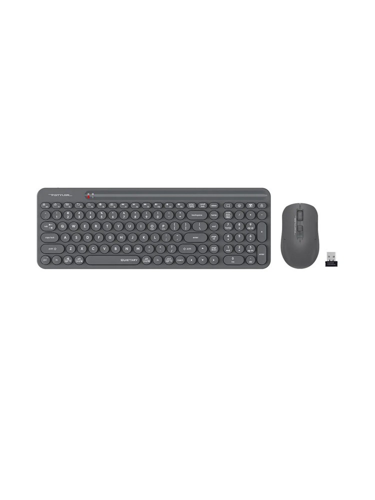 კლავიატურა-მაუსი: A4Tech Fstyler FG3300 Air2 QuietKey 2-Zone Combo Desktop Grey