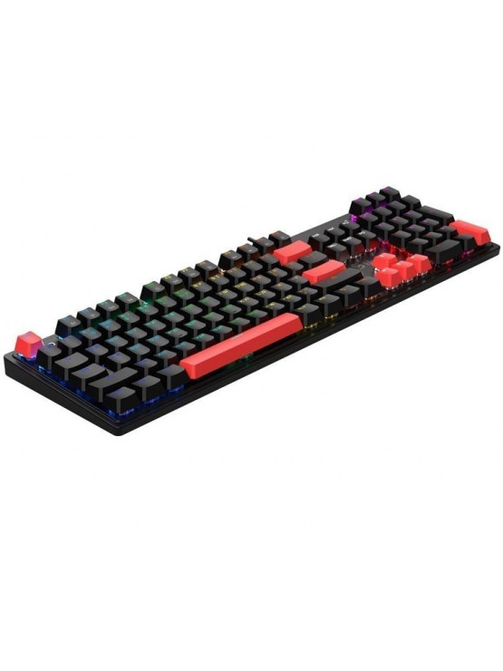 კლავიატურა: A4tech Bloody S510R RGB Mechanical Gaming Keyboard Brown Switch US Layout Fire Black