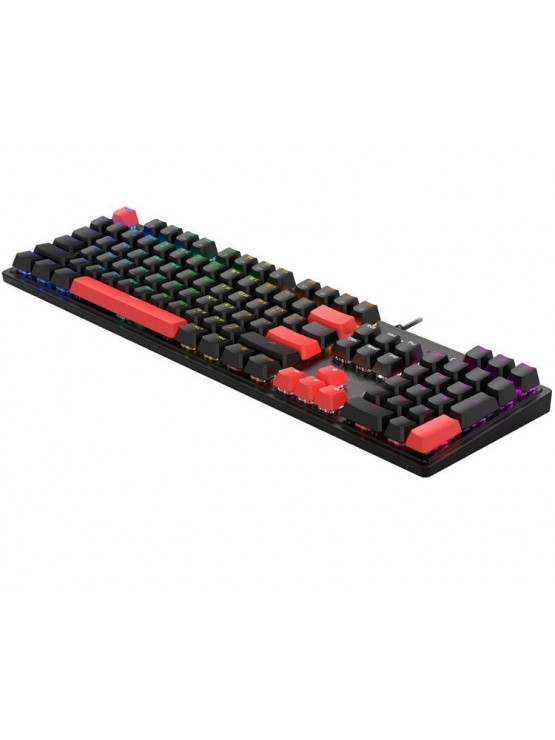 კლავიატურა: A4tech Bloody S510R RGB Mechanical Gaming Keyboard Brown Switch US Layout Fire Black