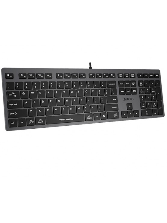 კლავიატურა: A4tech Fstyler FX50 Low Profile Scissor Switch Keyboard EN/RU Grey