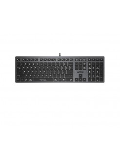 კლავიატურა: A4tech Fstyler FX50 Low Profile Scissor Switch Keyboard EN/RU Grey
